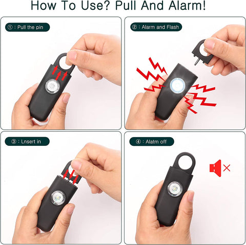Alarm with Strobe Light and Key Chain Alarm with Strobe Light and Key Chain