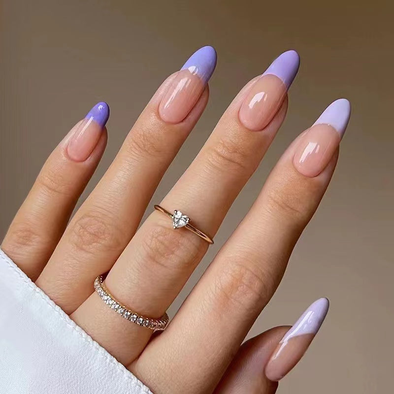 24pcs Taro Purple color Nails-JP1561