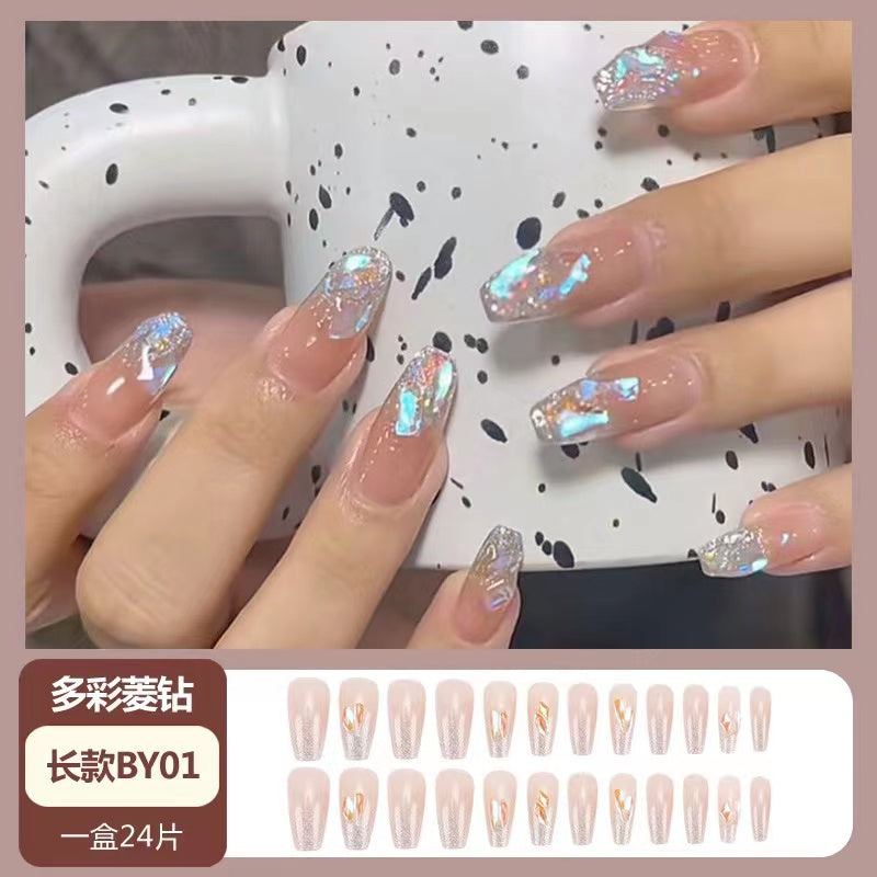 24pcs natural delicate wear nails-BY01