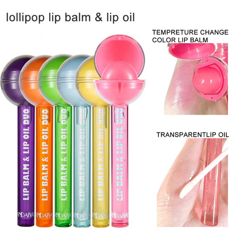 Lollipop dual-purpose color changing lipstick